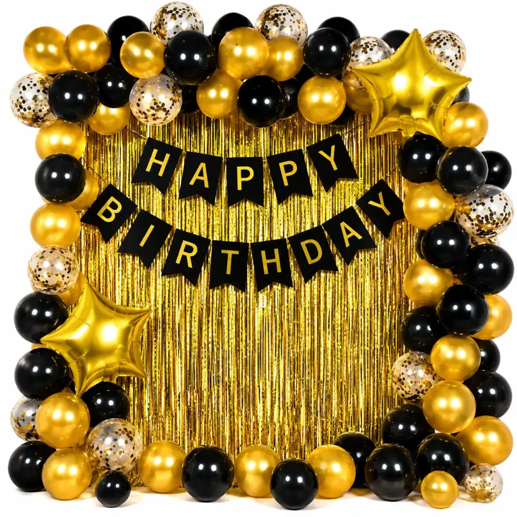 Happy Birthday Decoration kit Combo - 41 Pcs for Birthday Decor (Set of 37)