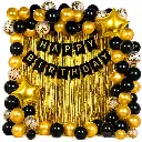 Happy Birthday Decoration kit Combo - 41 Pcs for Birthday Decor (Set of 37)