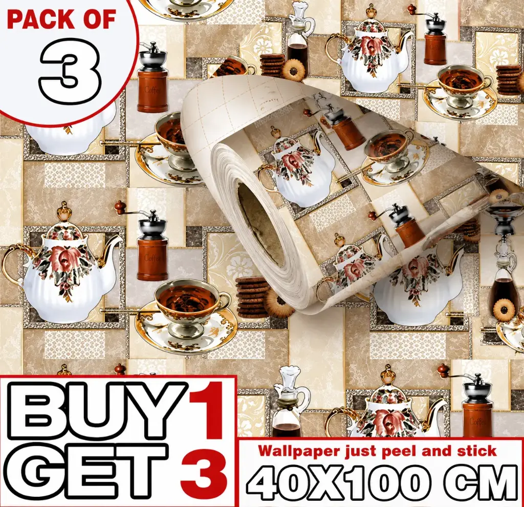 DHRUV TRADERS KITCHEN WALLPAPER PACK OF 3