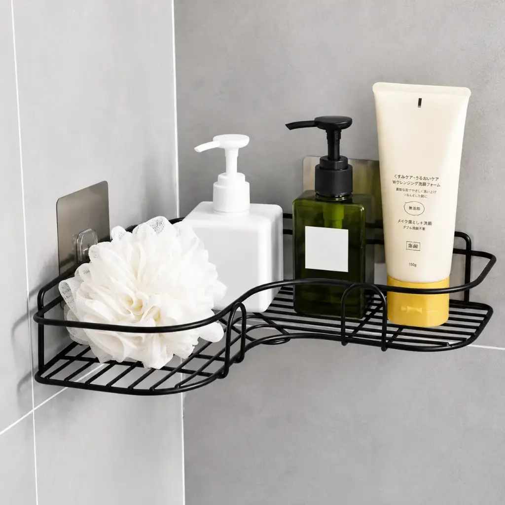 Bathroom Corner Self Adhesive Shelf/Rack/Storage Organizer - Bathroom Accessories (PACK OF 01)