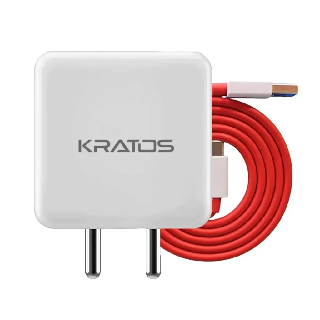 Kratos 65W Fast Charger Adapter & USB-A to Type C Cable Combo, Compatible with OnePlus, Realme, Xiaomi, Redmi, Oppo, Vivo & Other Smartphones, Type C Charger Supports Dash, Warp, Vooc,SuperVooc Visit the Kratos Store
