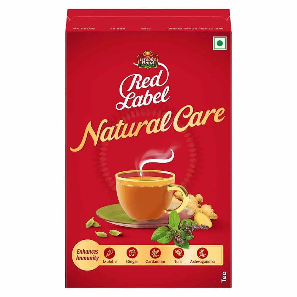 Brooke Bond Red Label, Natural Care Tea with 3X more Immunity, 500g, for Immunity Support, Contains Five Ingredients, Clinically Proven Immunity Support, for Men and Women, 1