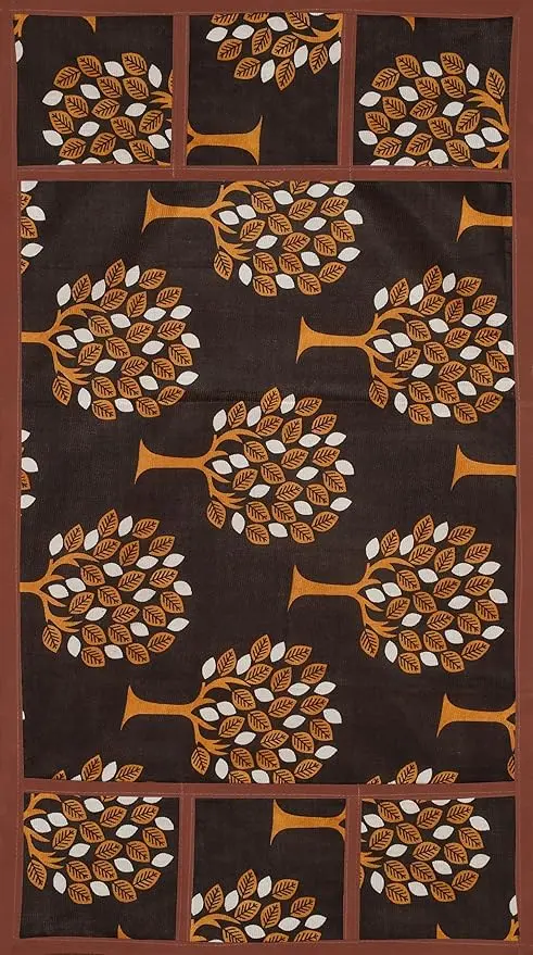Shivam Creations fridge top cover 21X39 inches(browntree)