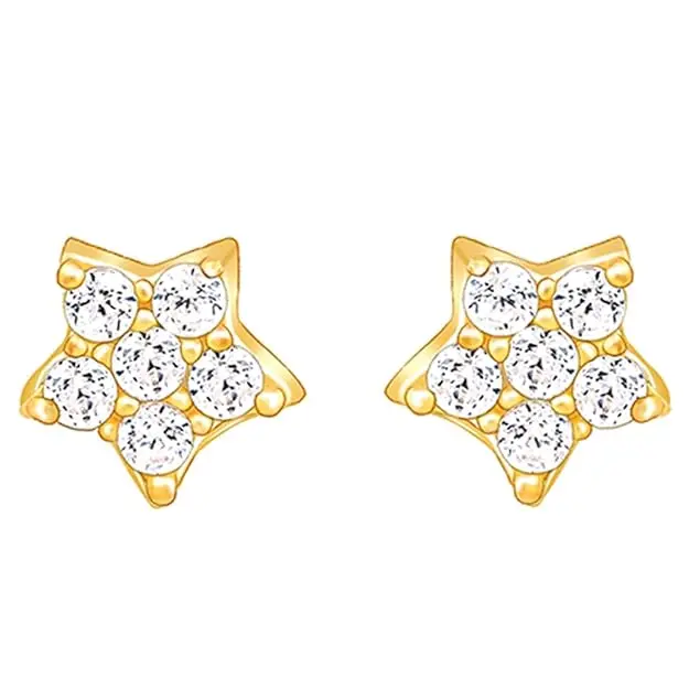 GIVA 925 Silver 18k Gold Plated Anushka Sharma Golden Star Constellation Studs | Rakhi Rakshabandhan Gift for Sister Bhabhi, Gifts for Women & Girls |With Certificate of Authenticity and 925 Stamp