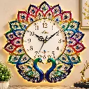 PEACOCK WALL CLOCK 24*24 CM