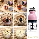 electric 220v Food Processor and Chopper Multifunction Capsule Cutter Quatre For Vegetable and Fruit- Multi Electric Fruit Purpose Crusher Meat Grinder Blender (Multicolor, 600ml) Watts Mini Mixer Juicer Multipurpose with mixer grinder juicer food processor Hand Multi-Function Baby Machine Household