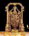 INDICAST 8" Tirupati Balaji Fine Metal Finish Idol Decorative Showpiece Handcrafted Tirupati Balaji Murti for Home Office and Gifting Purpose Sculpture, Golden, Pack of 1