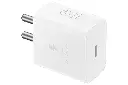 Samsung Original 25W USB Type-C Travel Adaptor Without Cable for Google Pixel, Xiaomi, Motorola, iPhone, Samsung Galaxy Tab S/A Series, Galaxy S10/M54/M55/A80/A90/S25/S24, White