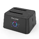 Wavlink 12TB Dual Bay 2.5" / 3.5" SATA HDD/SSD Storage Docking Station USB 3.0 Cable 5Gbps Transmission Rates External Hard Drive Enclosure Duplicator/Cloner