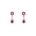 GIVA 925 Silver Pink Flower Mini Drop Earrings| Gifts for Girlfriend, Gifts for Women & Girls| With Certificate of Authenticity and 925 Stamp | 6 Months Warranty