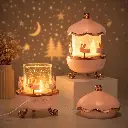 One94Store Night Light Rabbit Sky Projector for Kids – 360° Rotating Lamp with 6 Films, 5 Colours, USB Operated, Bedroom & Office Decor, Birthday Gift for Children