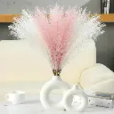 Artificial Pampas Grass Set of 3 for Home Decor,Fluffy Dried Flower Stems for Vase Decoration, Boho Table Centerpiece, Artificial Flowers for Living Room Bedroom Office Decor